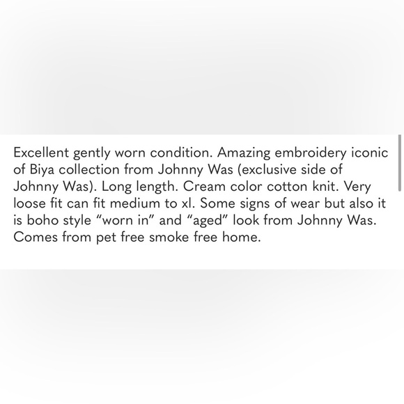 Biya Johnny Was Embroidered Light Knit Duster Sweater - Picture 6 of 6